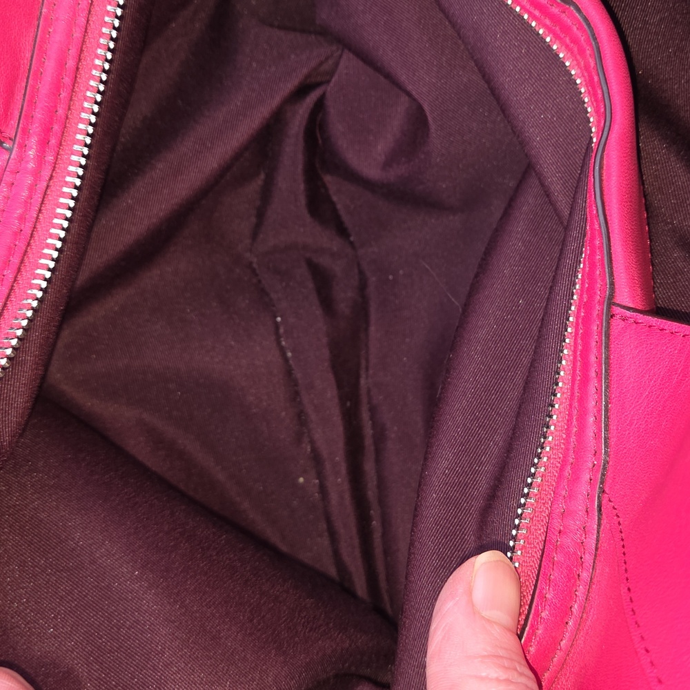 Coach Lexi Red Leather & Jacquard Fabric Shoulder Bag F57540 $498 Retail EUC - Picture 5 of 16